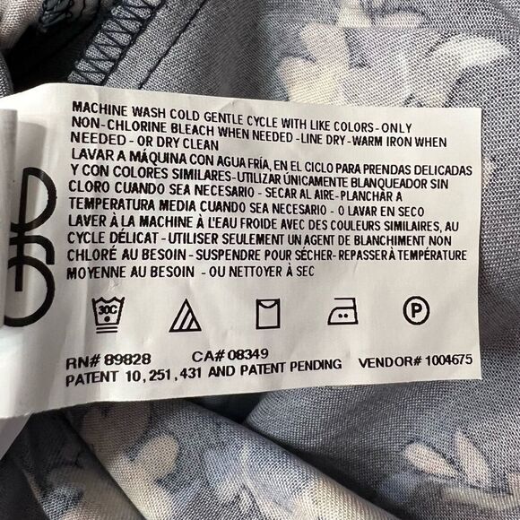 JESSICA SIMPSON Soft Pull-On Floral Pant Pockets Blue Size XXL Elastic Waist - Picture 7 of 13